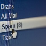 LCD macro photo, spam e-mail message concept shot