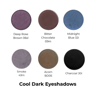 Cool eyeshadows - for cool undertones - mineral, vegan, not tested on animals, made in Australia