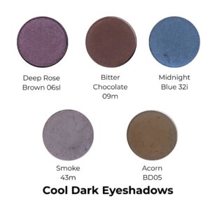 Cool eyeshadows - for cool undertones - mineral, vegan, not tested on animals, made in Australia