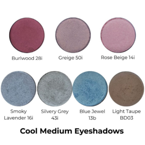 Cool eyeshadows - for cool undertones - mineral, vegan, not tested on animals, made in Australia