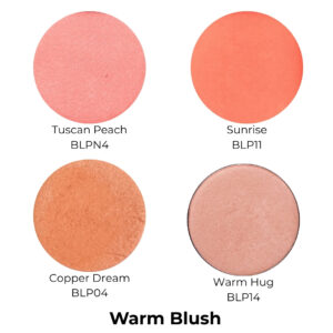 Warm mineral blush colours, not tested on animals, Australian made, vegan - for warm colouring Spring and autumn seasons