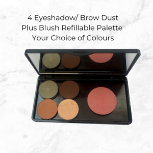 4 eyeshadows plus blush palette